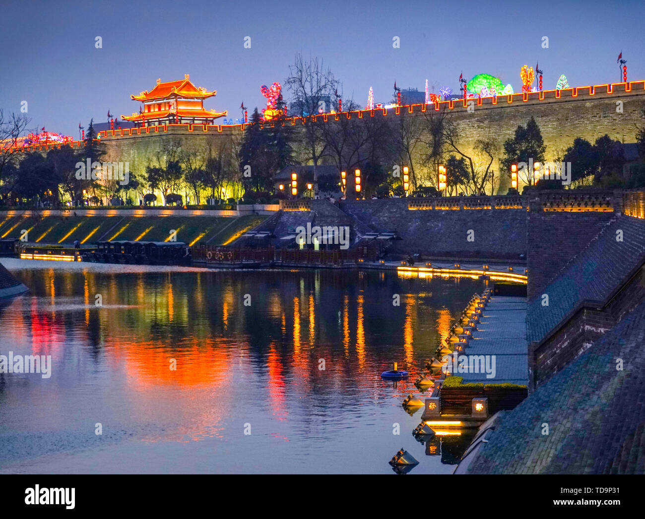 Architectural Scenery of the Ancient City of Xi'an Stock Photo - Alamy