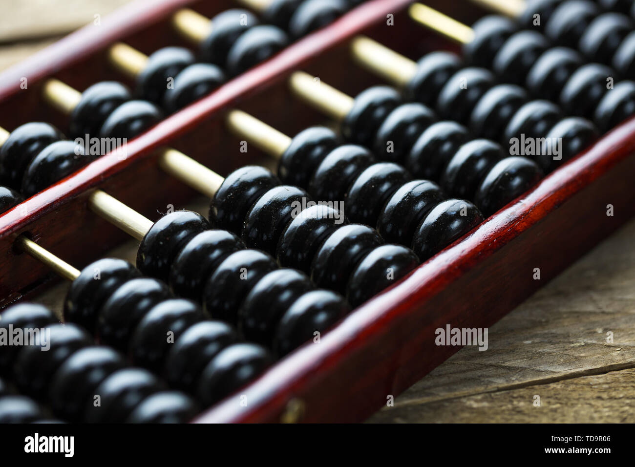 Abacus on the table, close-up Stock Photo