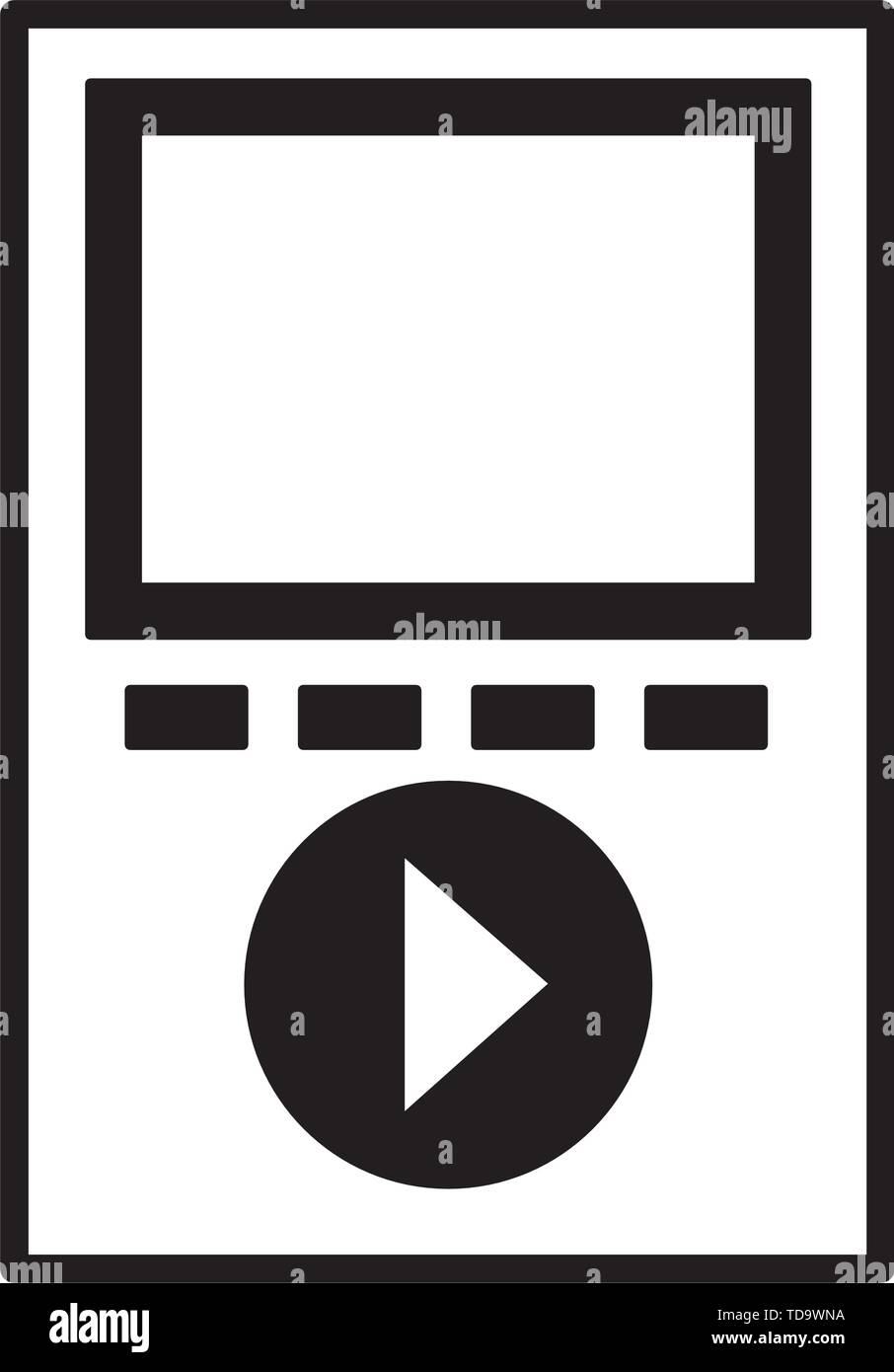 mp3 music device on white background Stock Vector Image & Art - Alamy