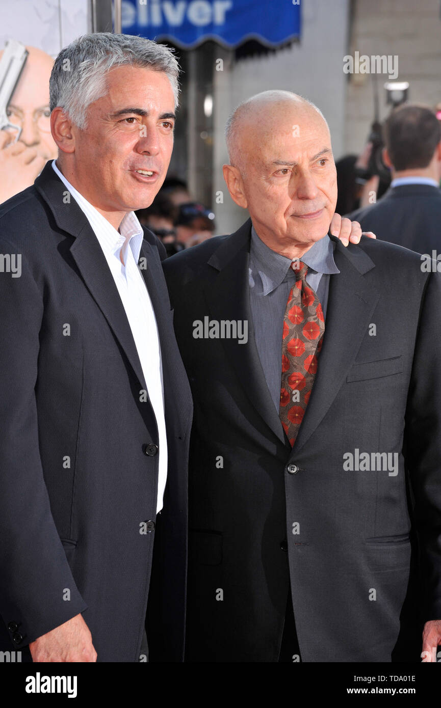 LOS ANGELES, CA. June 16, 2008: Alan Arkin (right) & son Adam Arkin at the world premiere of Alan Arkin's new movie 'Get Smart' at Mann Village Theatre, Westwood. © 2008 Paul Smith / Featureflash Stock Photo
