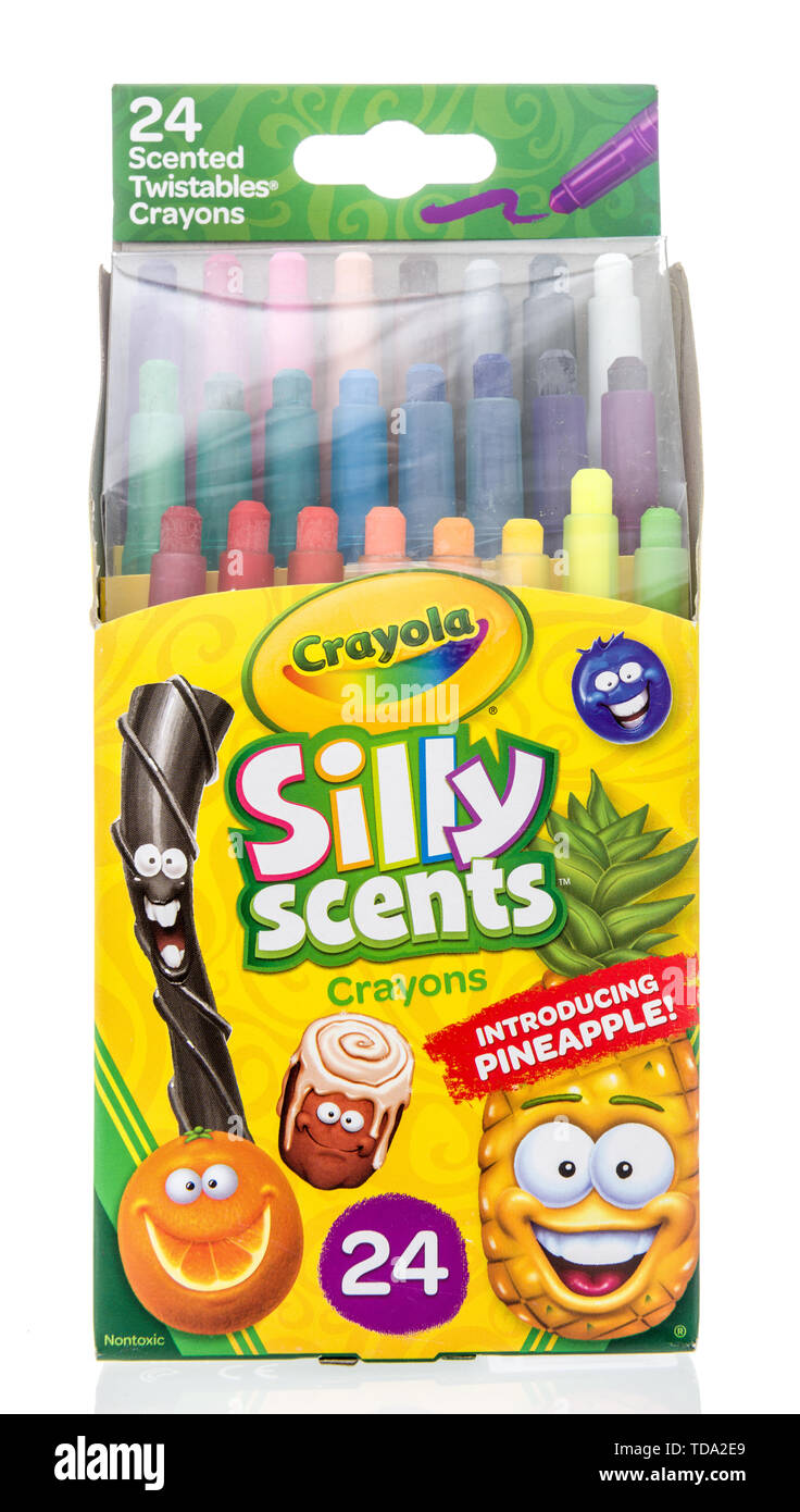 Knowledge Tree  Crayola Binney + Smith Silly Scents Mini Twistables  Scented Crayons, Pack of 24