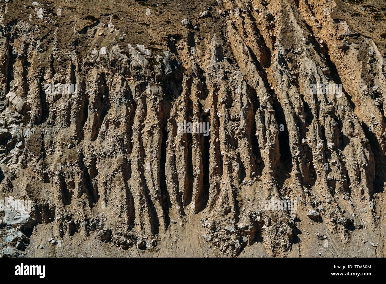 landscape and texture of rock rocks in the rocky terrain Stock Photo