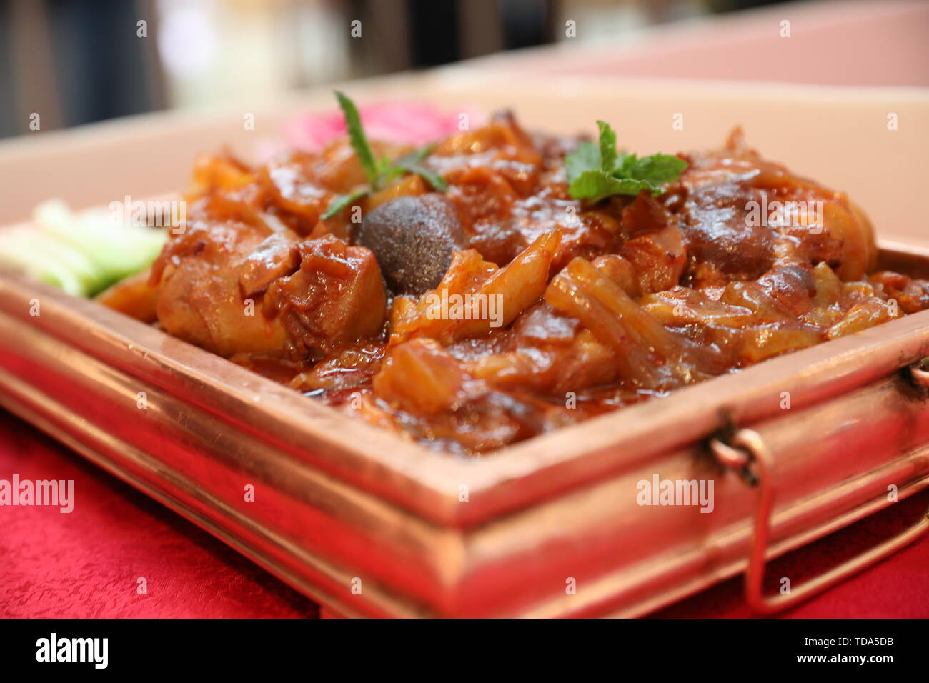 Braised beef hoof Stock Photo Alamy