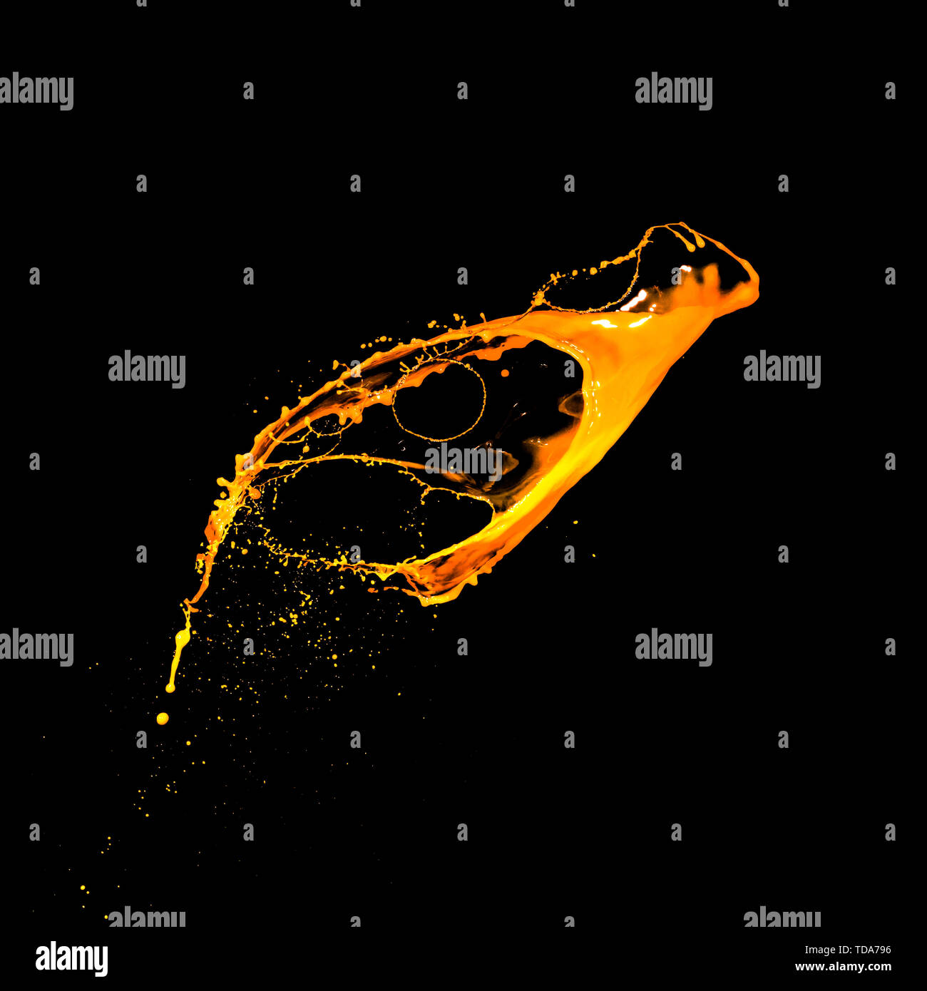 isolated orange water splash on background Stock Photo Alamy