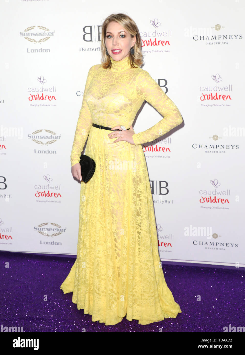London, UK. 13th June, 2018. Katherine Ryan attending the Butterfly Ball 2019 at Grosvenor House in London Credit: SOPA Images Limited/Alamy Live News Stock Photo