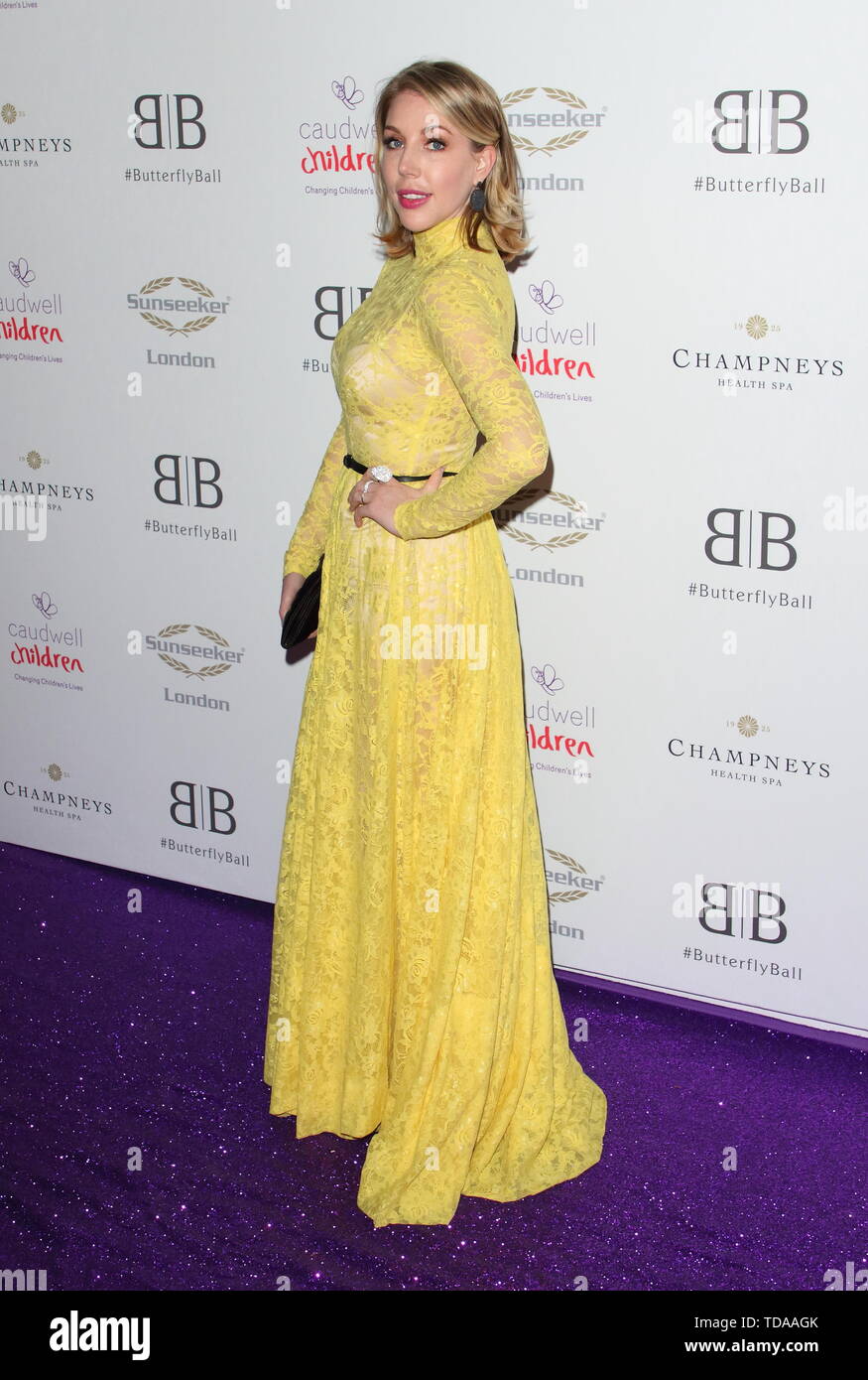 London, UK. 13th June, 2019. Katherine Ryan arrives for the Caudwell Children Butterfly Ball charity event at the Grosvenor House, Park Lane Credit: SOPA Images Limited/Alamy Live News Stock Photo