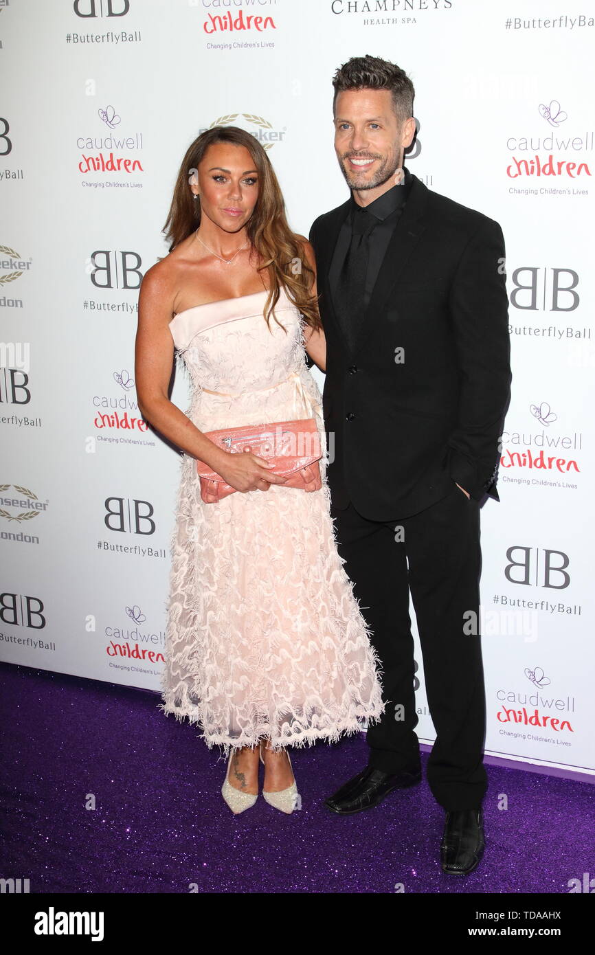 London, UK. 13th June, 2019. Michelle Heaton and Hugh Hanley arrive for