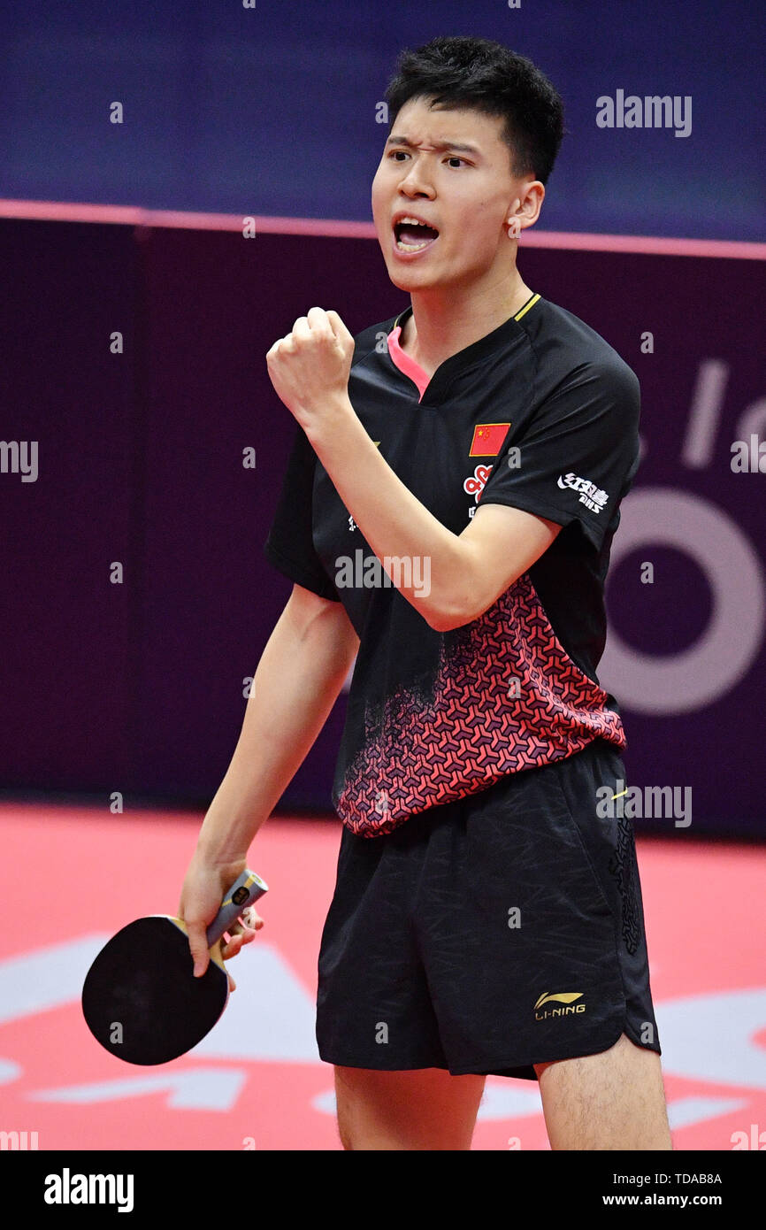 Sapporo, Hokkaido, Japan. Credit: MATSUO. 14th June, 2019. Sun Wen (CHN) Table  Tennis : 2019 ITTF World Tour, LION Japan Open Sapporo Men's Singles at  Hokkai Kitayell in Sapporo, Hokkaido, Japan. Credit: