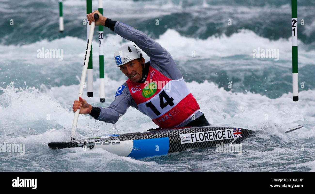 London, UK. 01st Feb, 2018. LONDON, ENGLAND JUNE 14 David Florence (GBR) Men's C1 1st Heat Run during 2019 ICF Canoe Slalom World Cup 1 at the Lee Valley White Water Centre, London on 14 June 2019 Credit: Action Foto Sport/Alamy Live News Stock Photo
