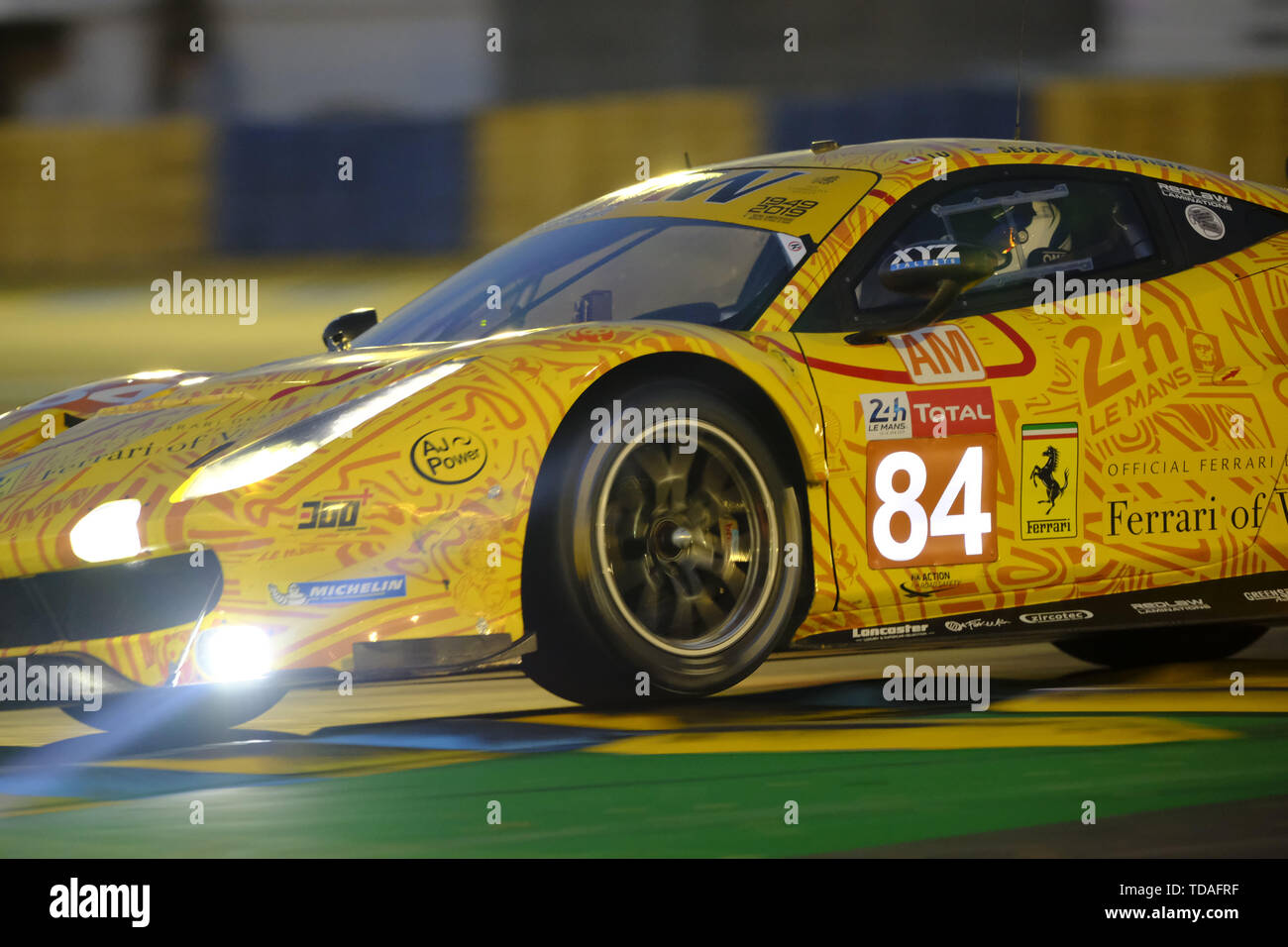 Le Mans Sarthe France 13th June 2019 Jmw Motorsport Ferrari 488 Gte Rider Wei Lu Can