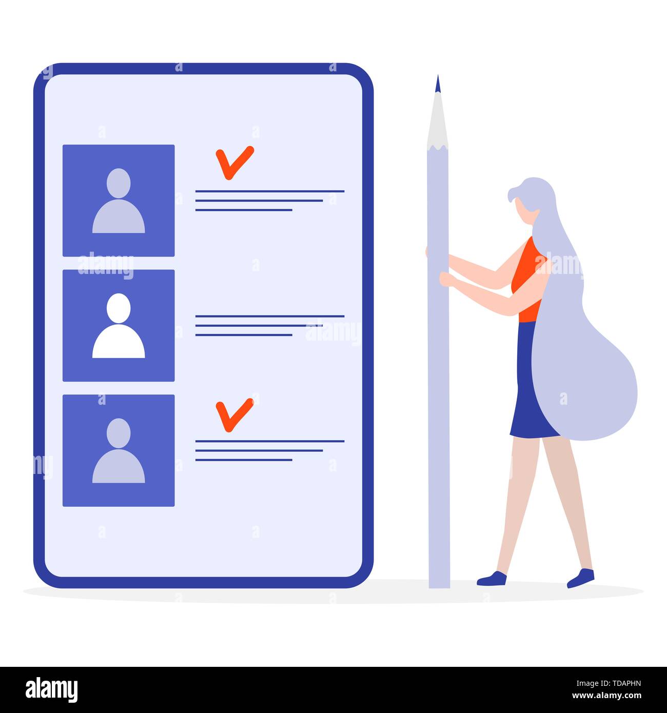 Vector illustration with staff recruitment. Hiring employees 