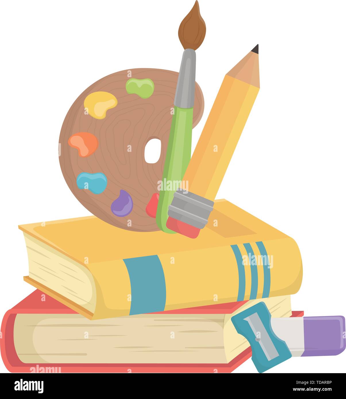 Books design, School supply object education study lesson and class ...