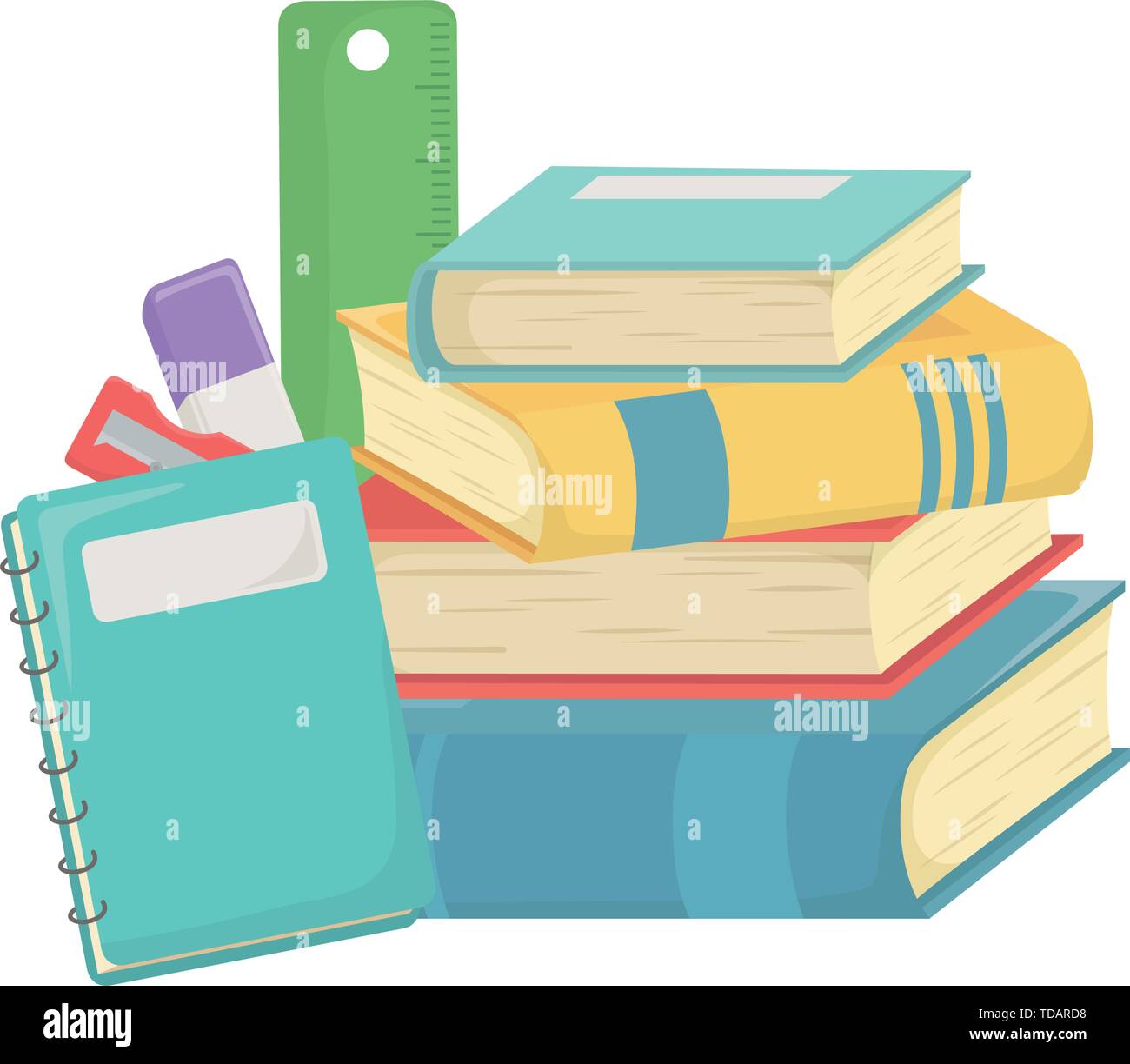 Books design, School supply object education study lesson and class ...