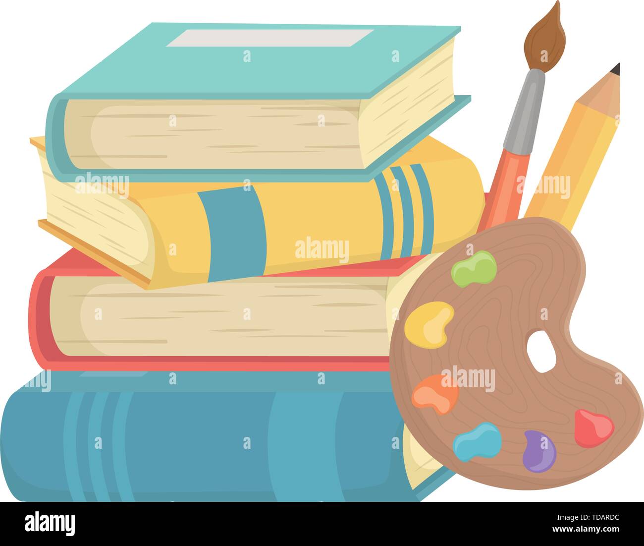 Books design, School supply object education study lesson and class ...