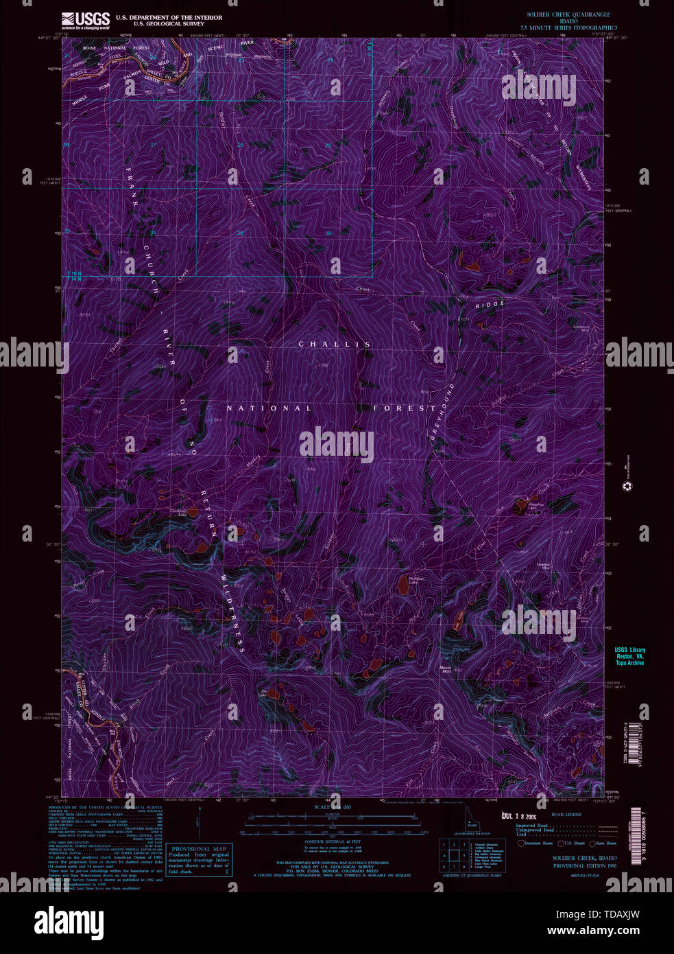 USGS TOPO Map Idaho ID Soldier - Usgs Topo Map Idaho Id Soldier Creek 238225 1990 24000 Inverted Restoration TDAXJW 