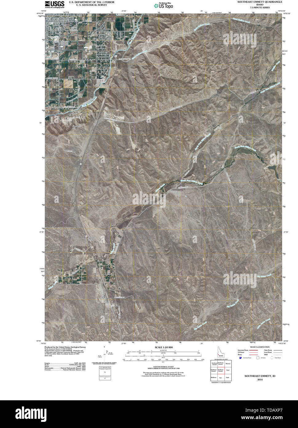 Emmett map hi-res stock photography and images - Alamy