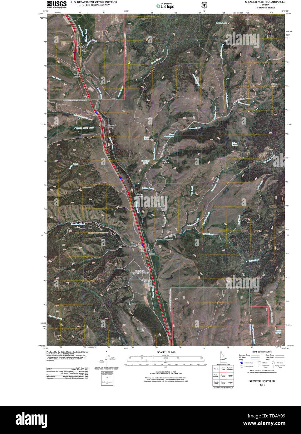 Spencer idaho map hires stock photography and images Alamy