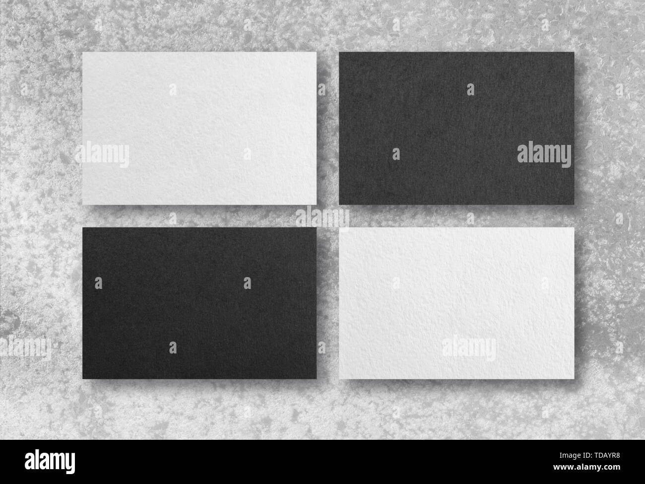 Mockup of business cards. Template for branding identity Stock Photo