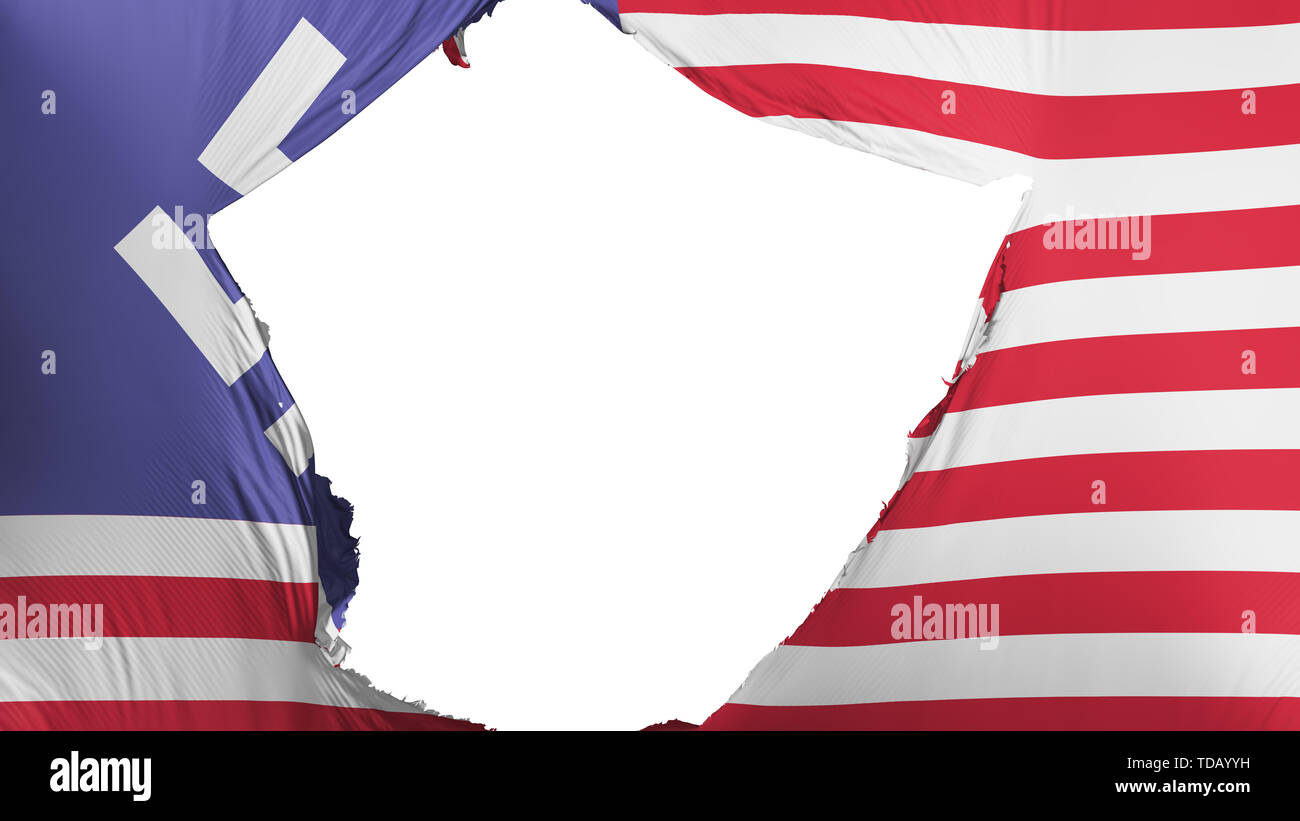 Cracked USA swastika flag Stock Photo