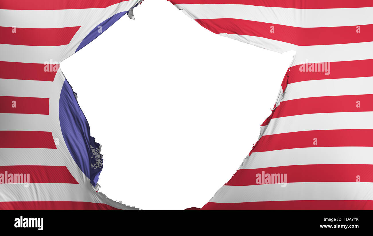 Cracked USA nazi flag Stock Photo