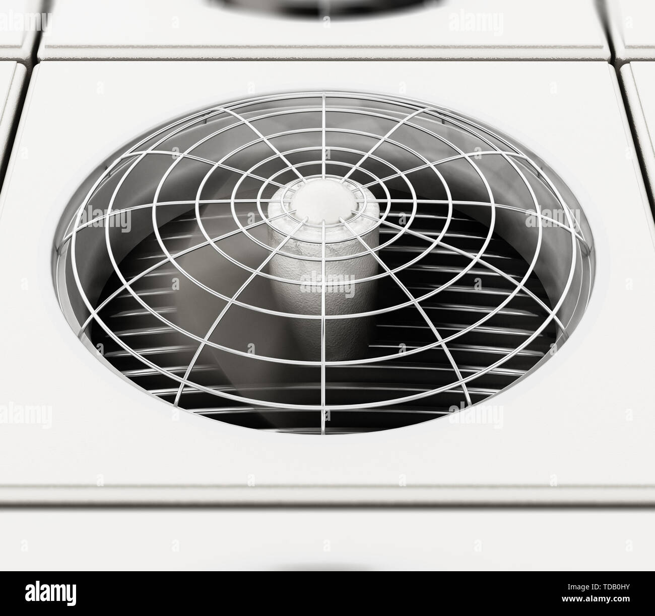 Air conditioner unit with turning fan. 3D illustration Stock Photo Alamy