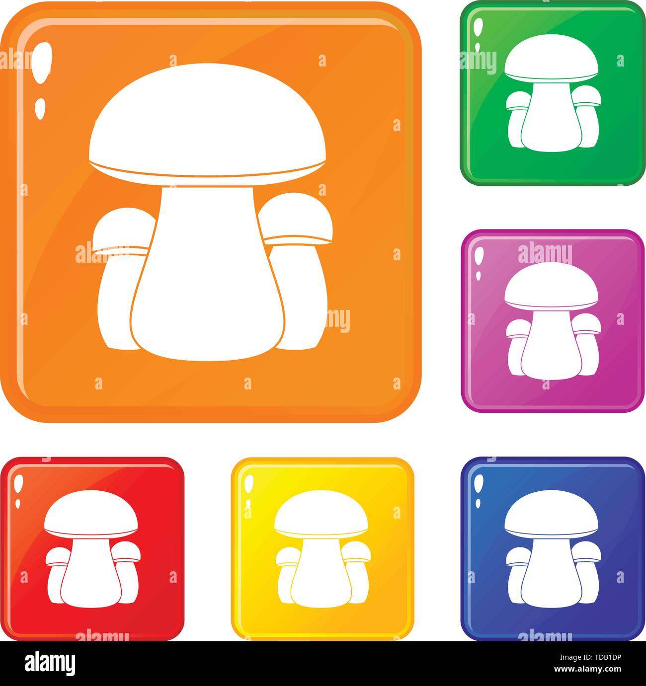Mushroom icons set vector color Stock Vector Image & Art - Alamy