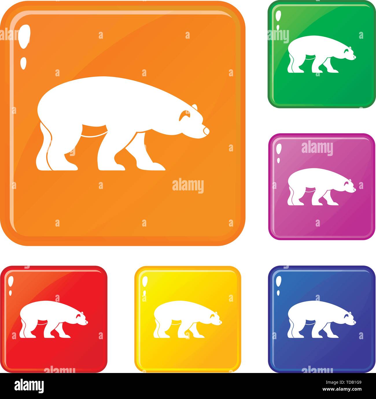 Bear icons set vector color Stock Vector Image & Art - Alamy
