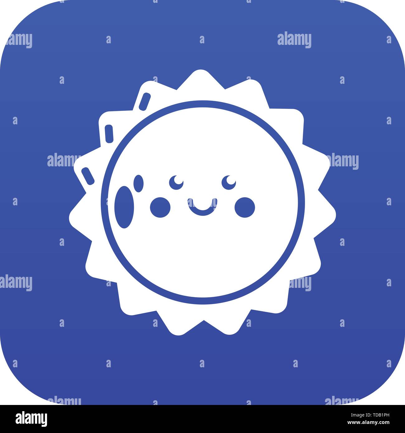 Sun icon blue vector Stock Vector Image & Art - Alamy