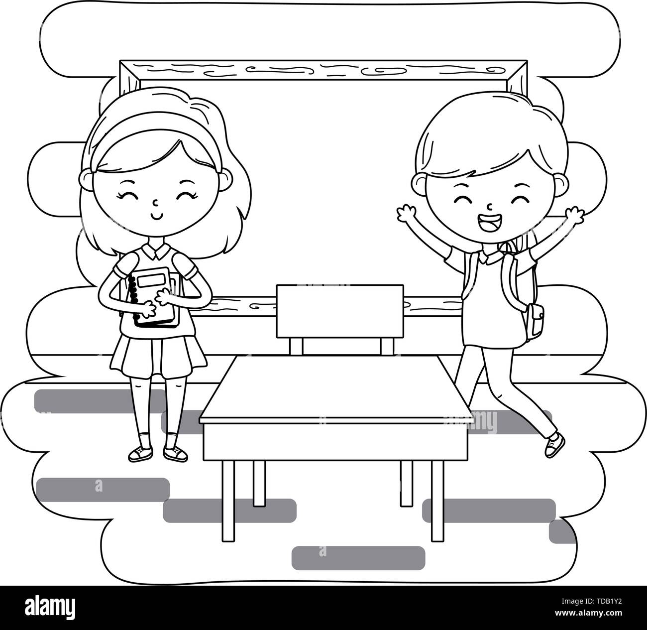 Boy and girl kid design, School education learning knowledge study and  class theme Vector illustration Stock Vector Image & Art - Alamy