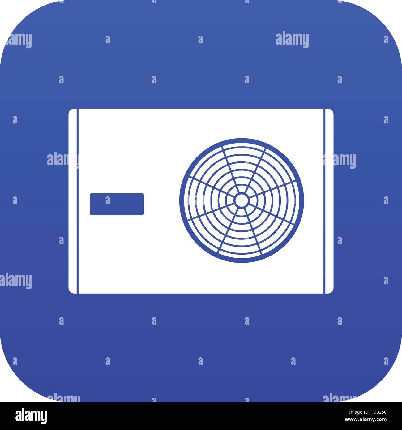 Outdoor compressor of air conditioner icon digital blue Stock Vector ...