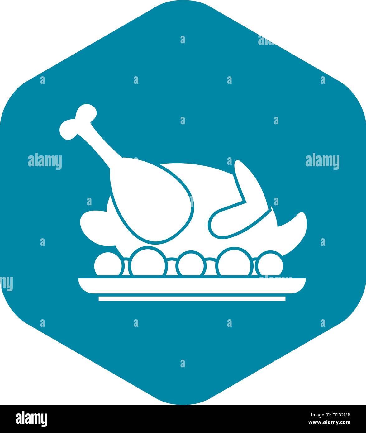 Roasted turkey icon, simple style Stock Vector Image & Art - Alamy