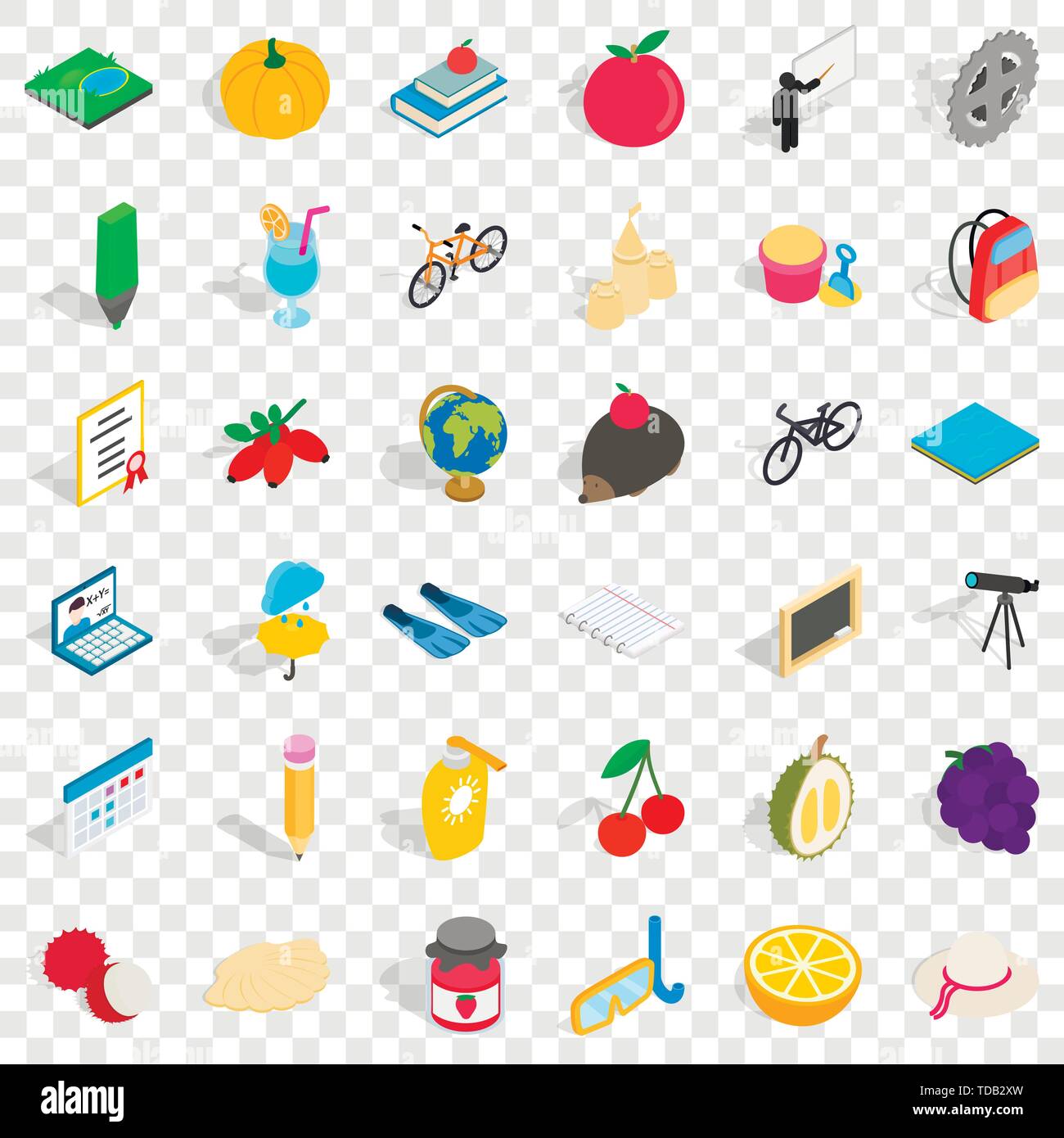 Vegetable icons set, isometric style Stock Vector Image & Art - Alamy