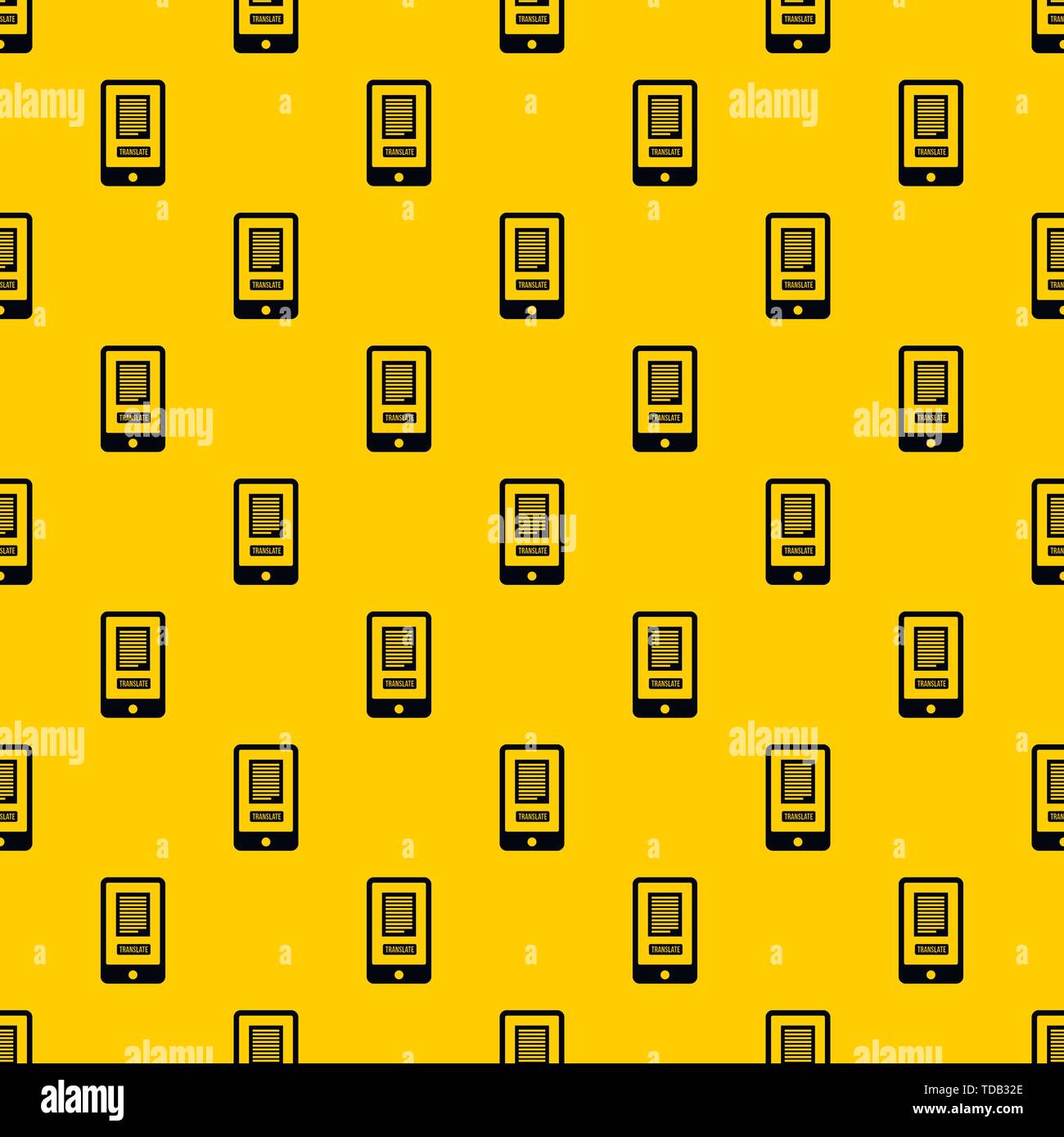 Translate application on a smartphone pattern vector Stock Vector