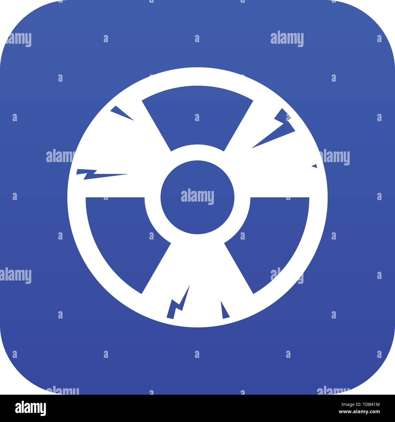 Radiation sign icon digital blue Stock Vector Image & Art - Alamy