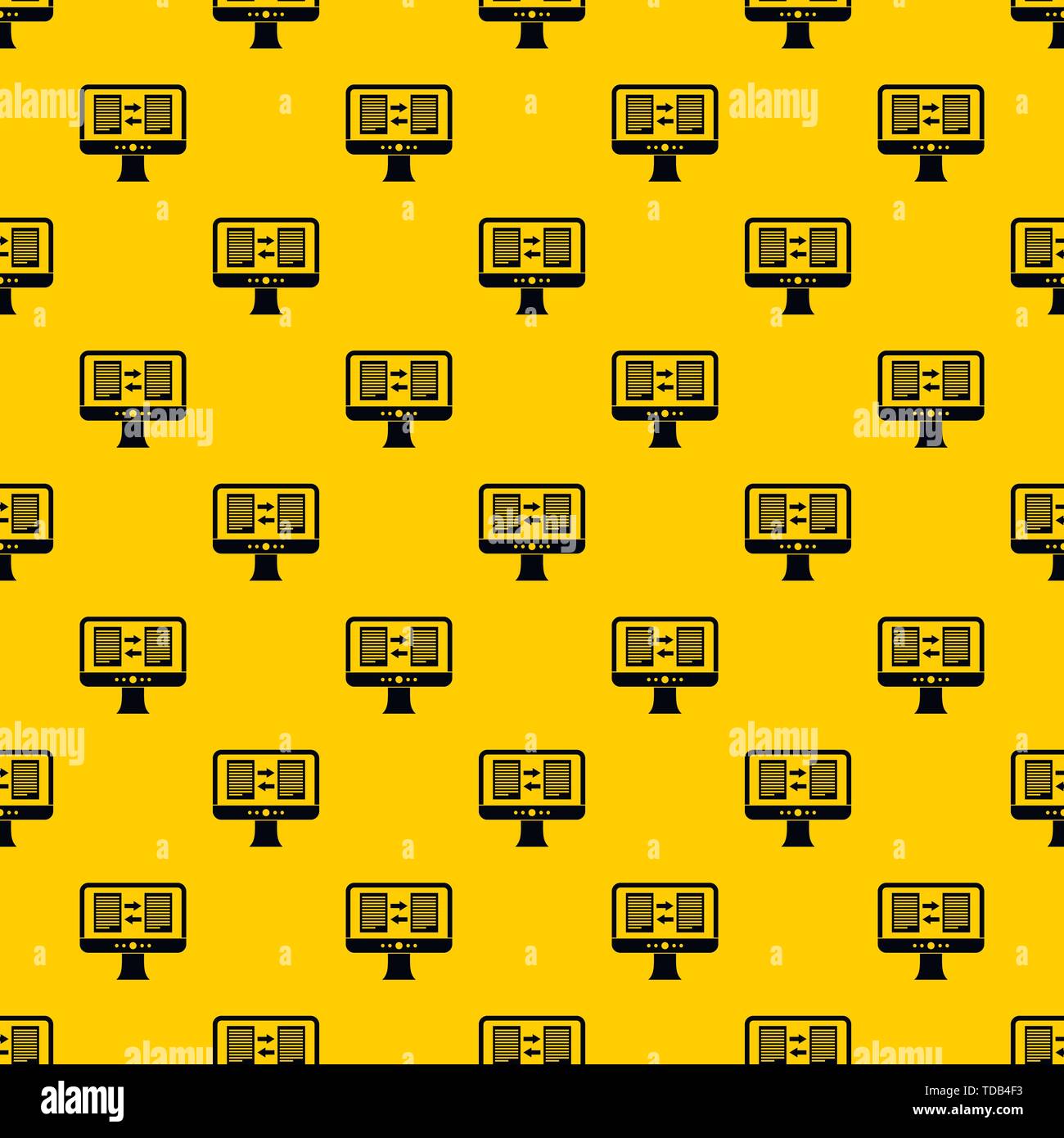 Translator app on the screen of computer pattern vector Stock Vector