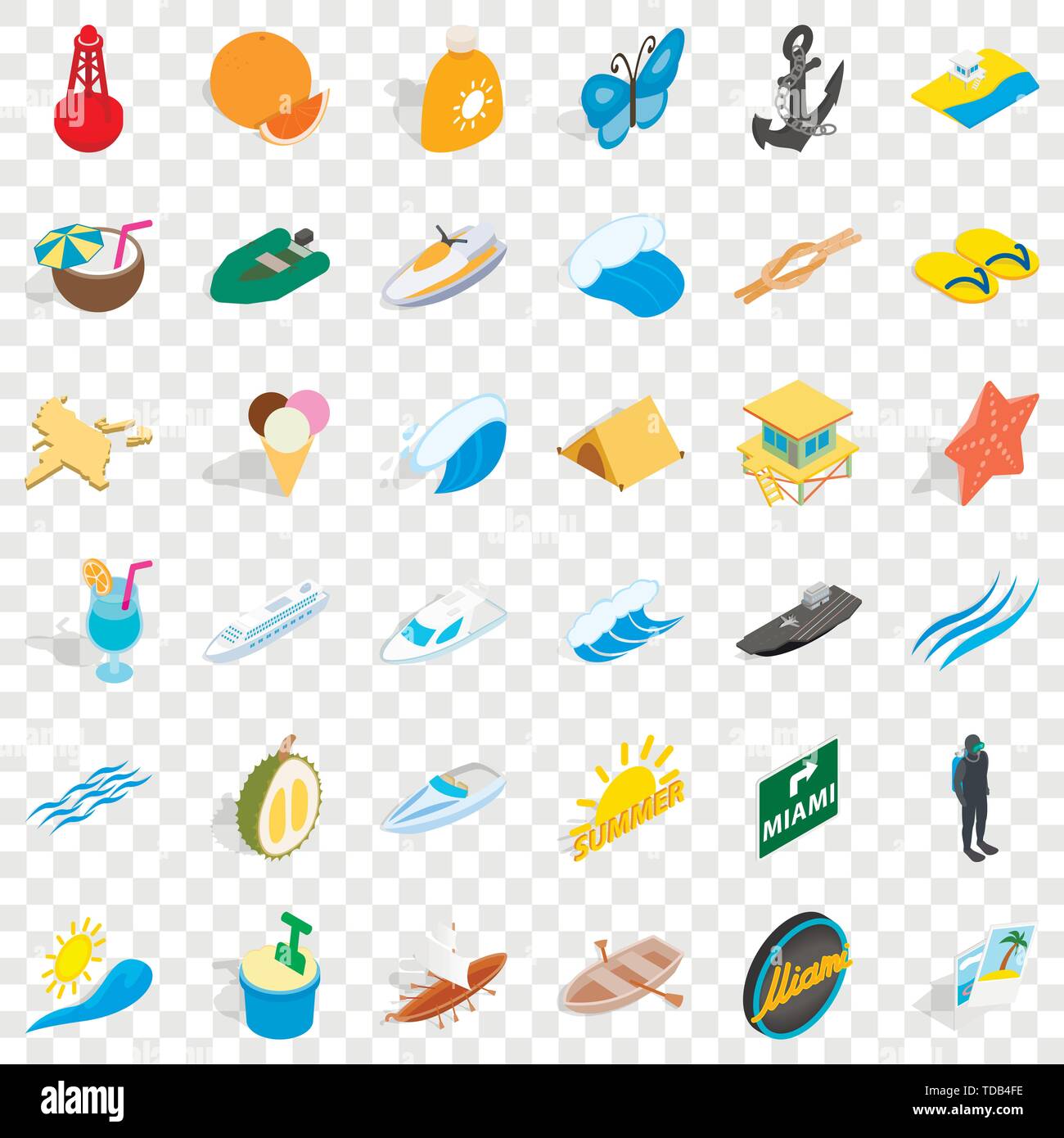 Tent icons set, isometric style Stock Vector