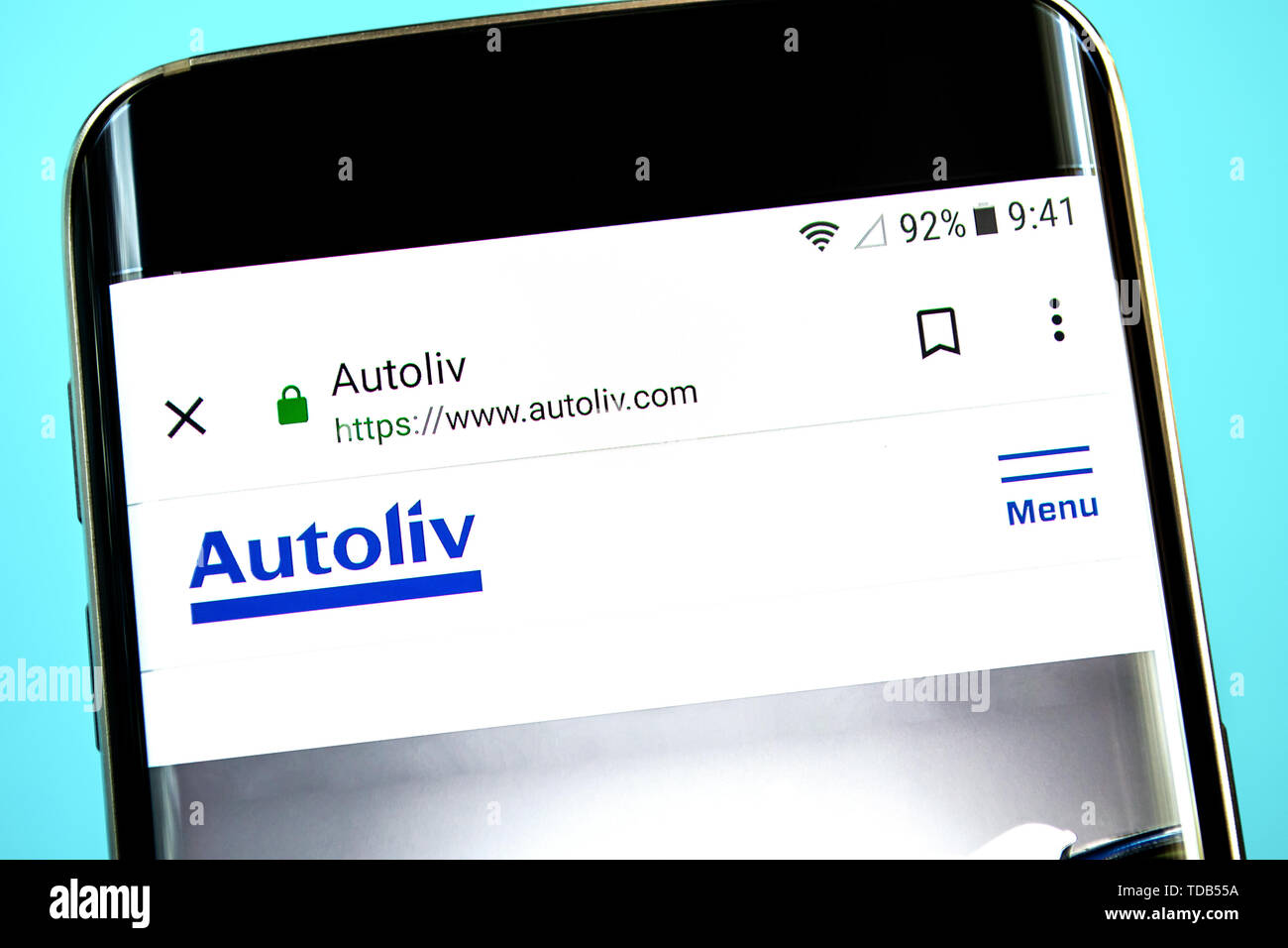 Berdyansk, Ukraine - 1 June 2019: Autoliv website homepage. Autoliv ...