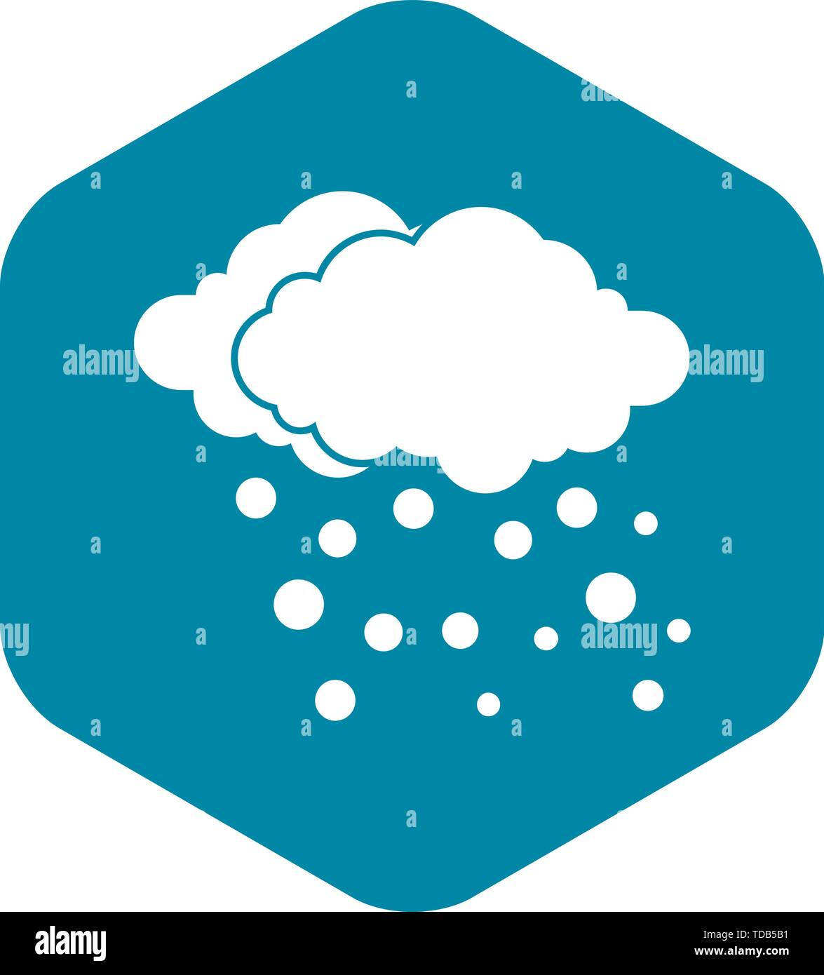 Cloud and snow icon, simple style Stock Vector Image & Art - Alamy