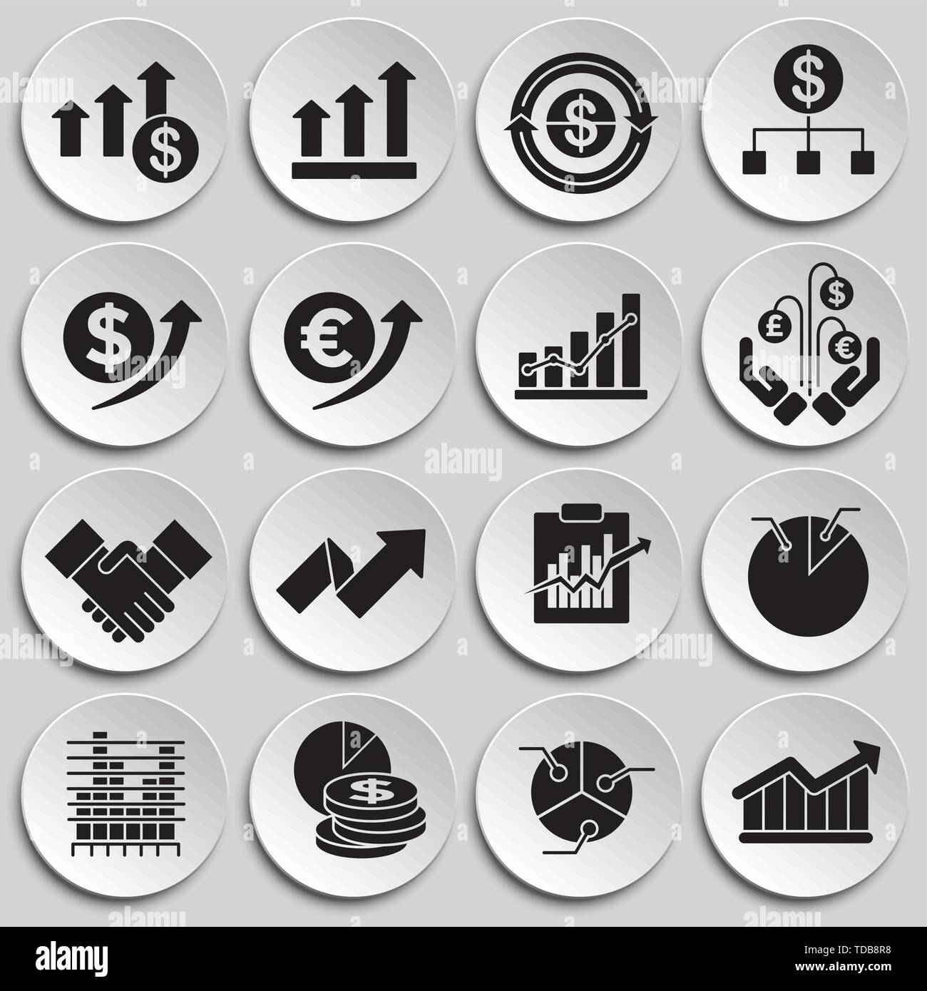 Business related icons set on background for graphic and web design ...