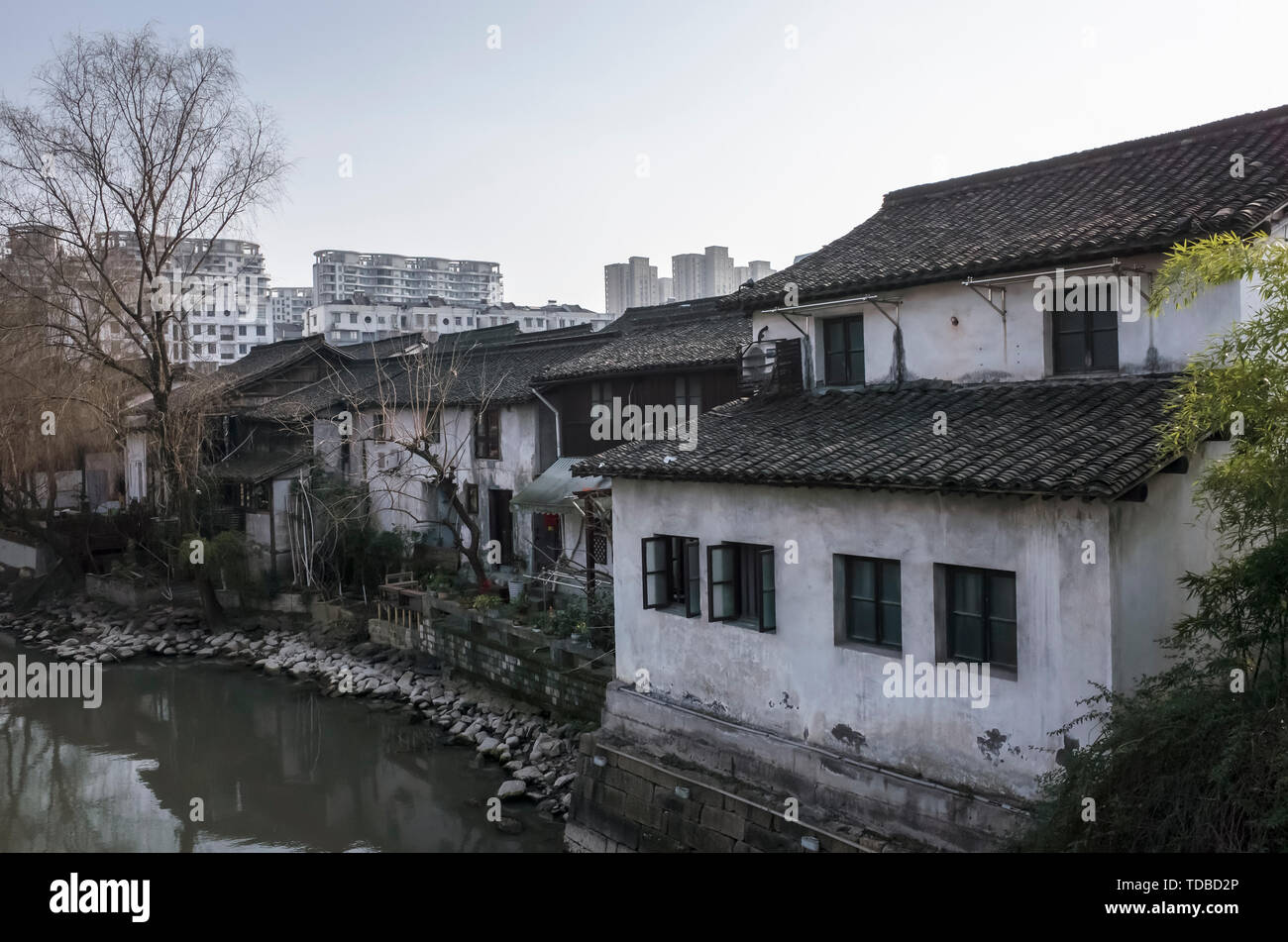 Ancient construction by the river Stock Photo - Alamy