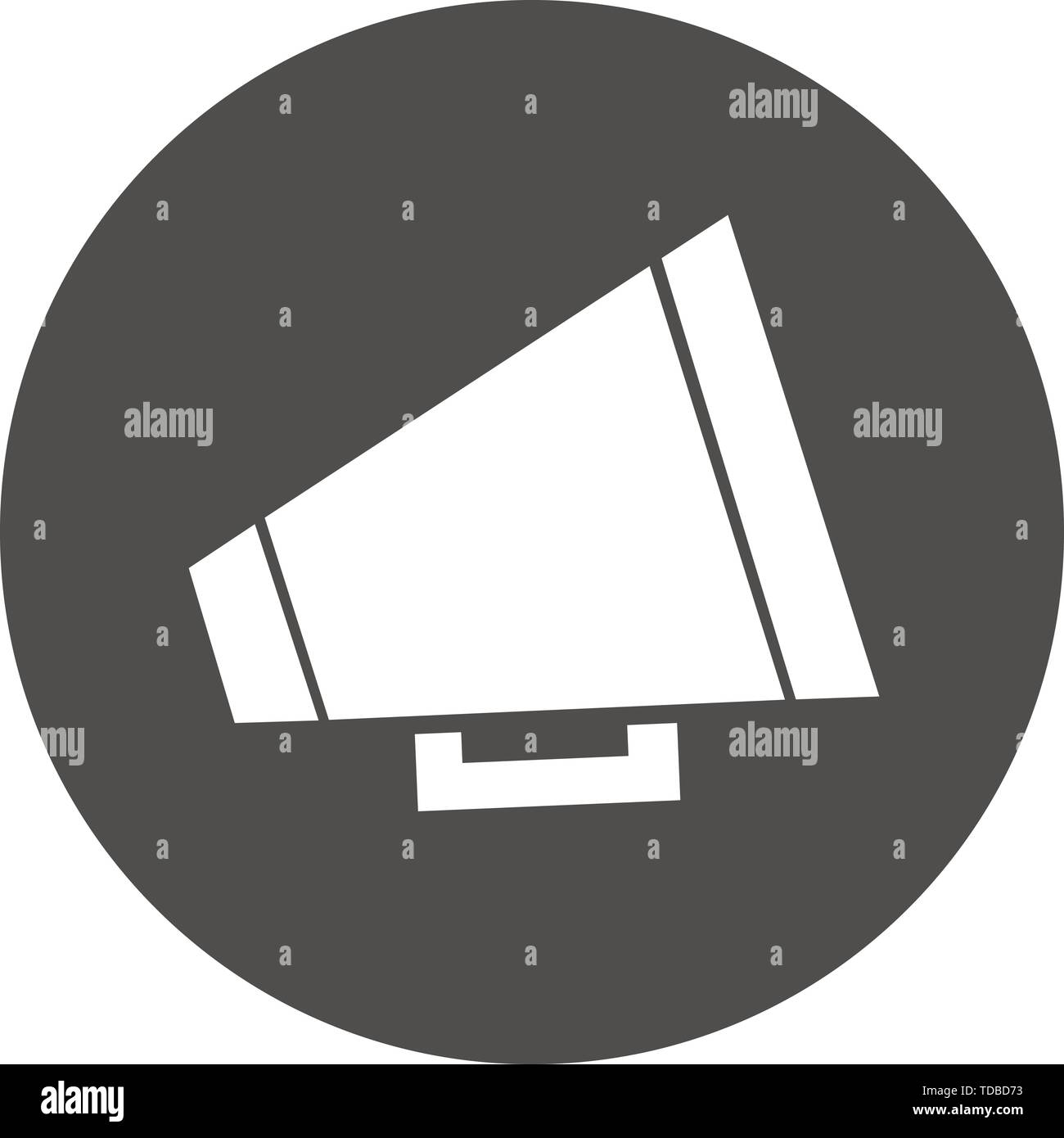 Megaphone icon. Flat design. Vector Illustration. Stock Vector