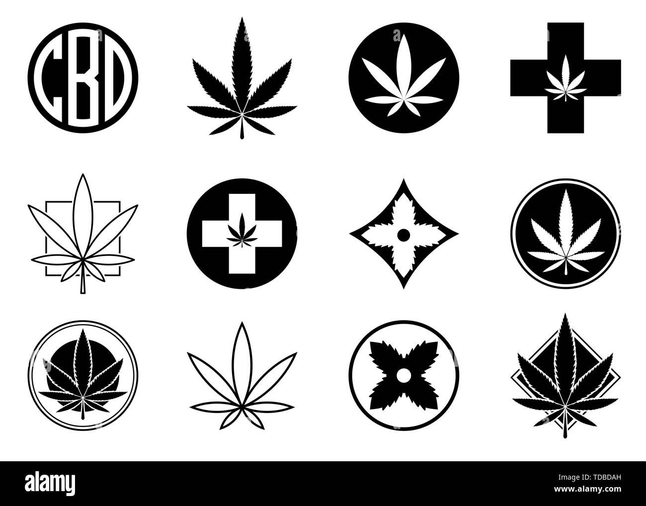 Marijuana logo hi-res stock photography and images - Alamy