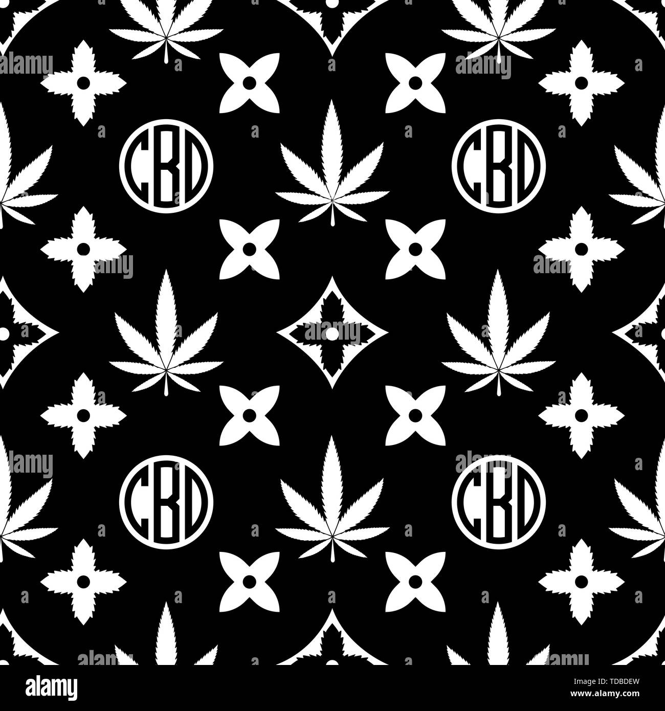 Marijuana seamless pattern. White on black Weed vector wallpaper. Cannabis  leaf. Tile background. Vector illustration. For web, packaging, wrapping  Stock Vector Image & Art - Alamy