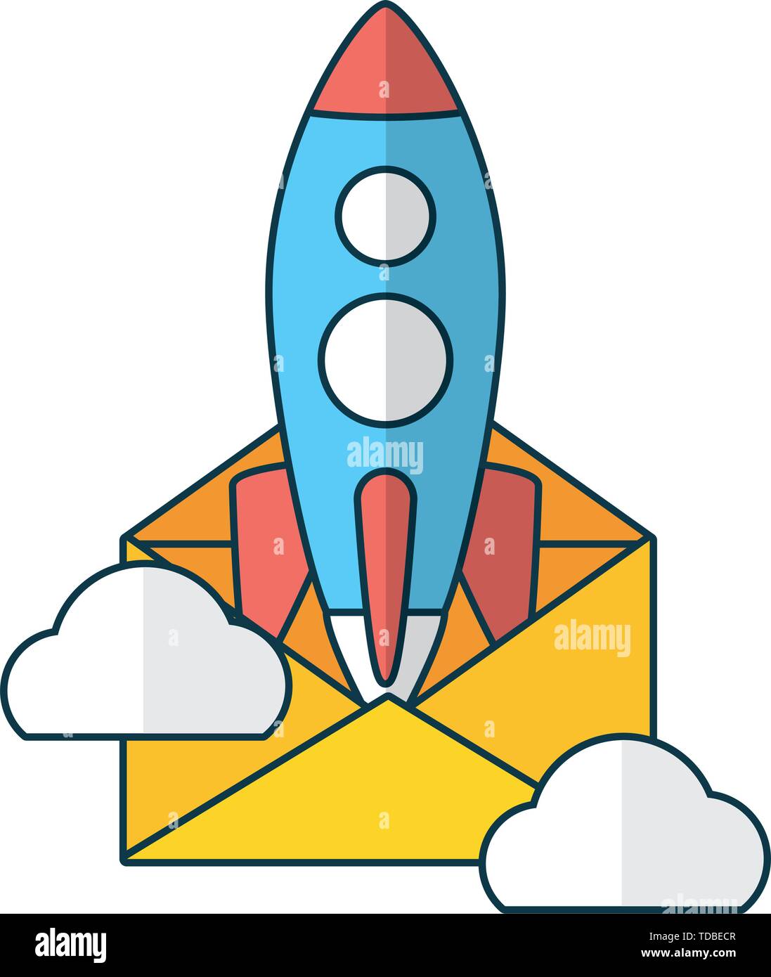 send email related Stock Vector