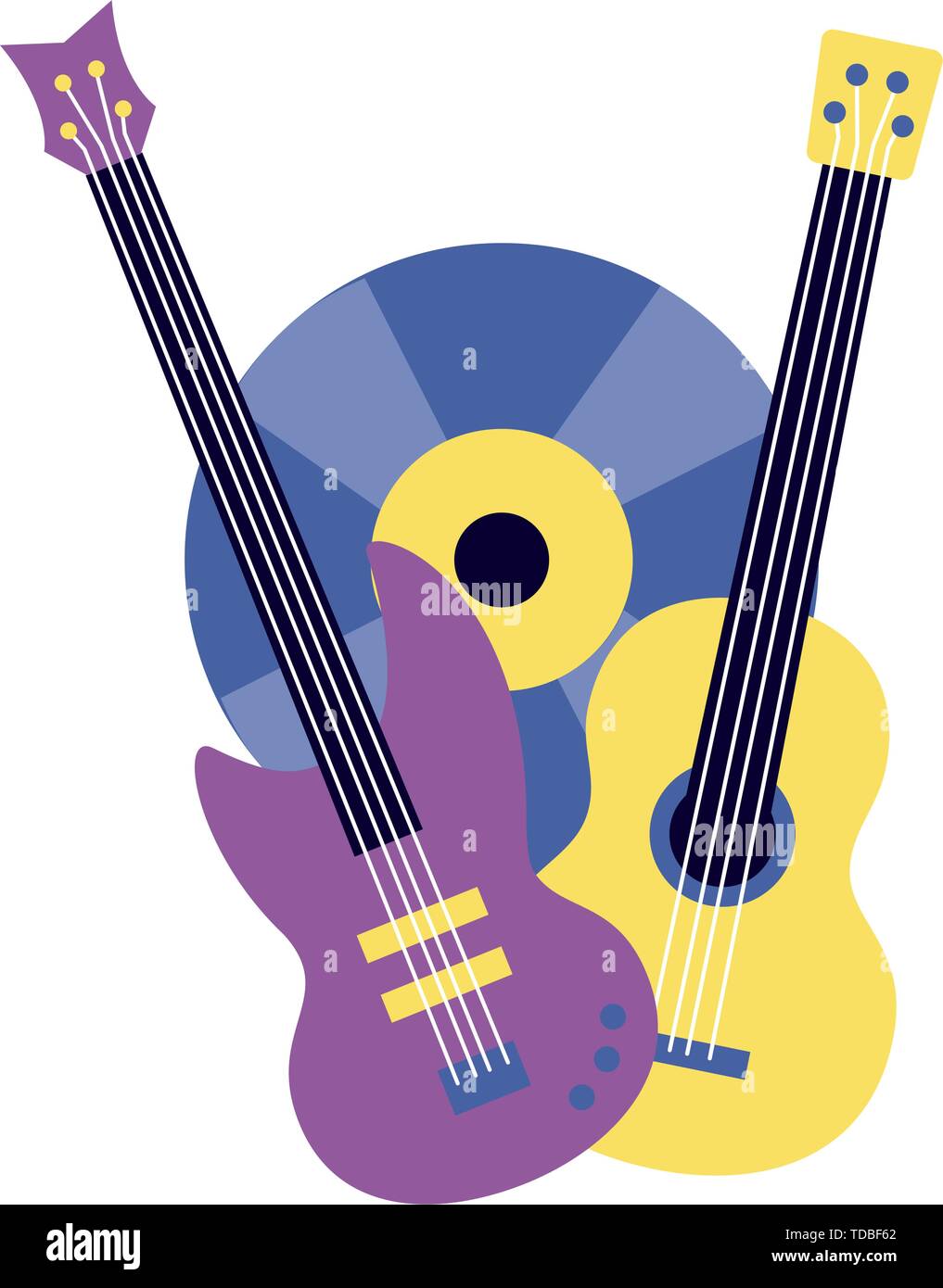 electric and classical guitar vinyl music colorful background Stock Vector Image & Art Alamy