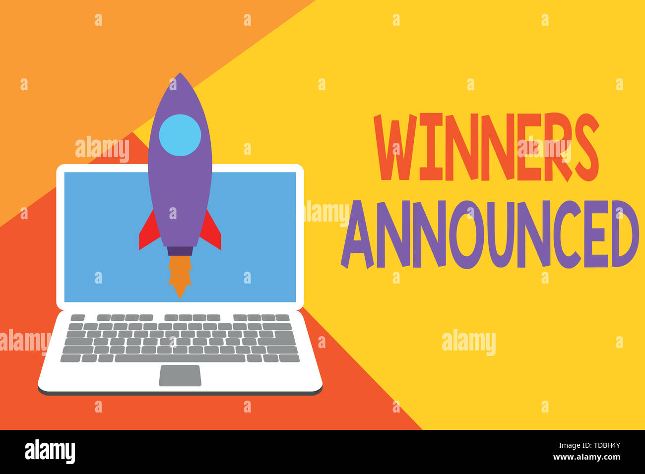 Text Sign Showing Winners Announced Business Photo Showcasing