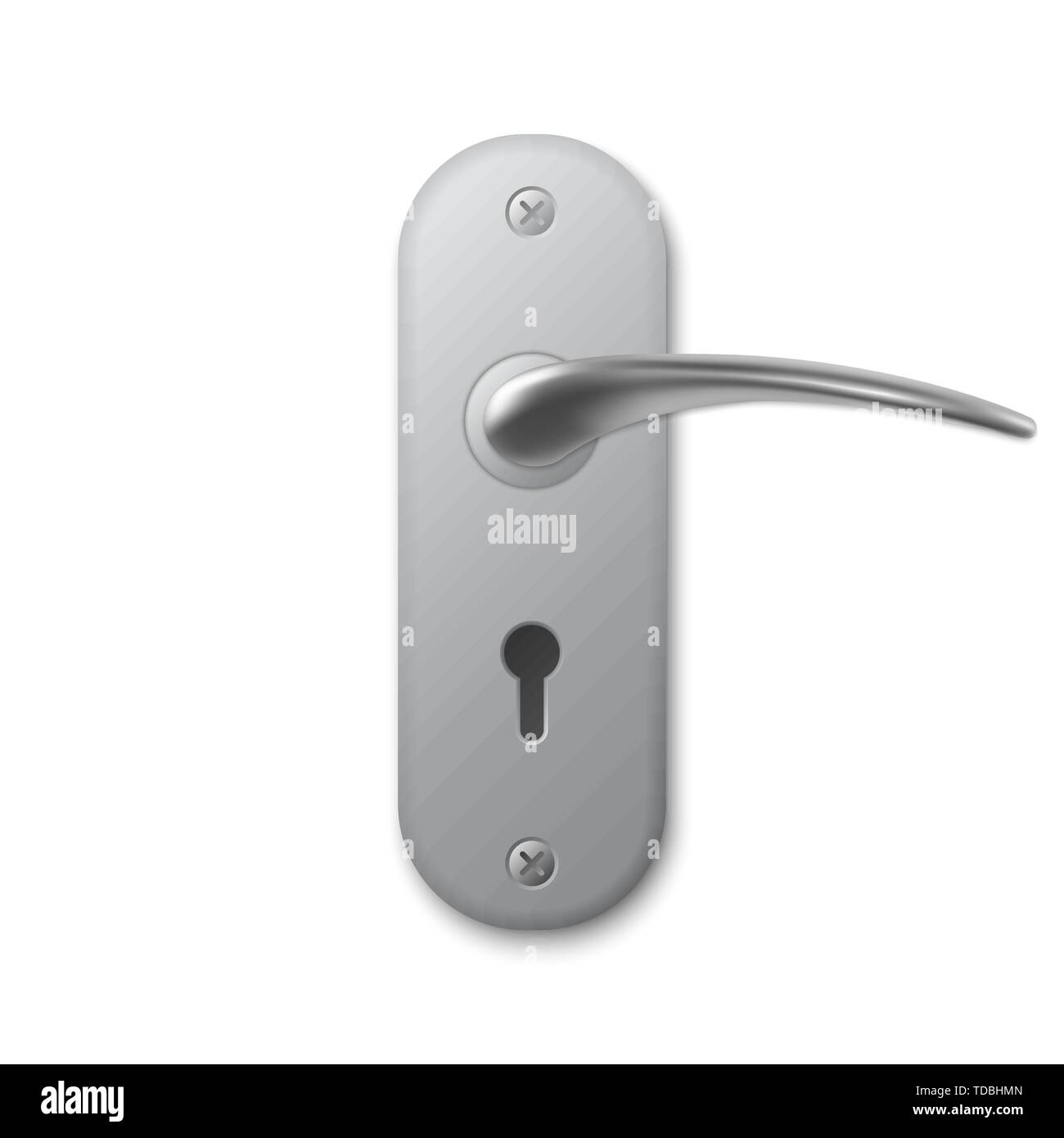 realistic door handle isolated. Vector illustration . Template for your design Stock Vector