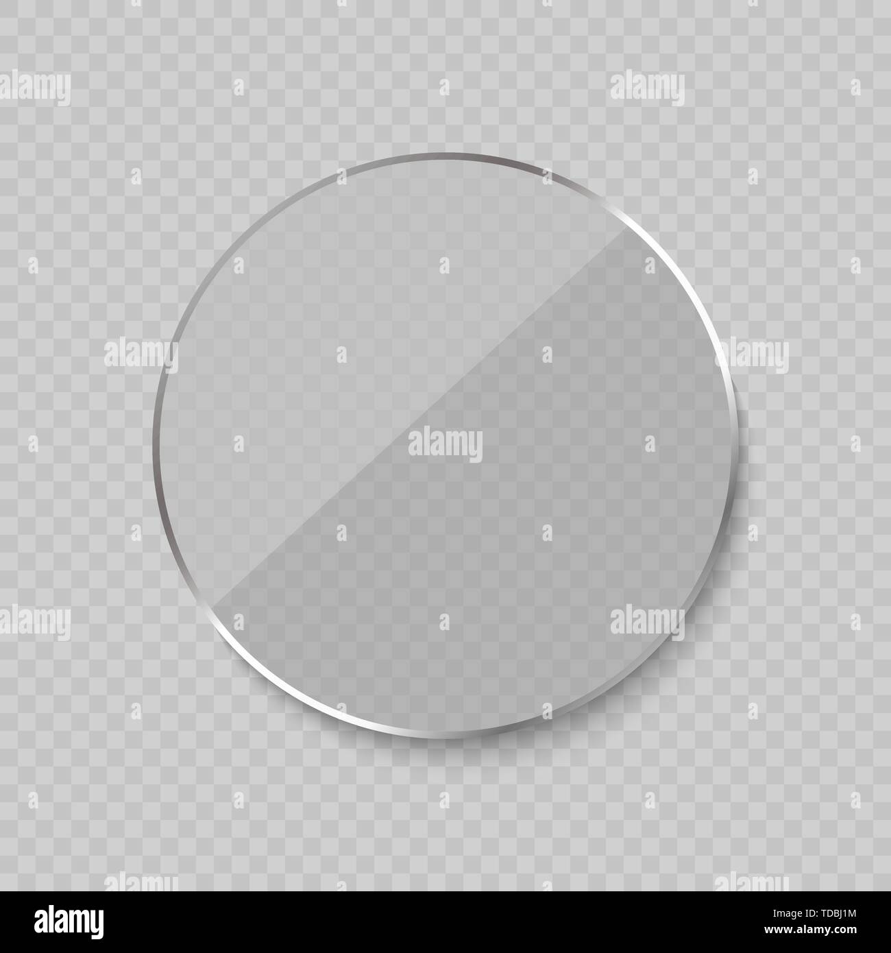 Glare glass frame on transparent background . Template for your design