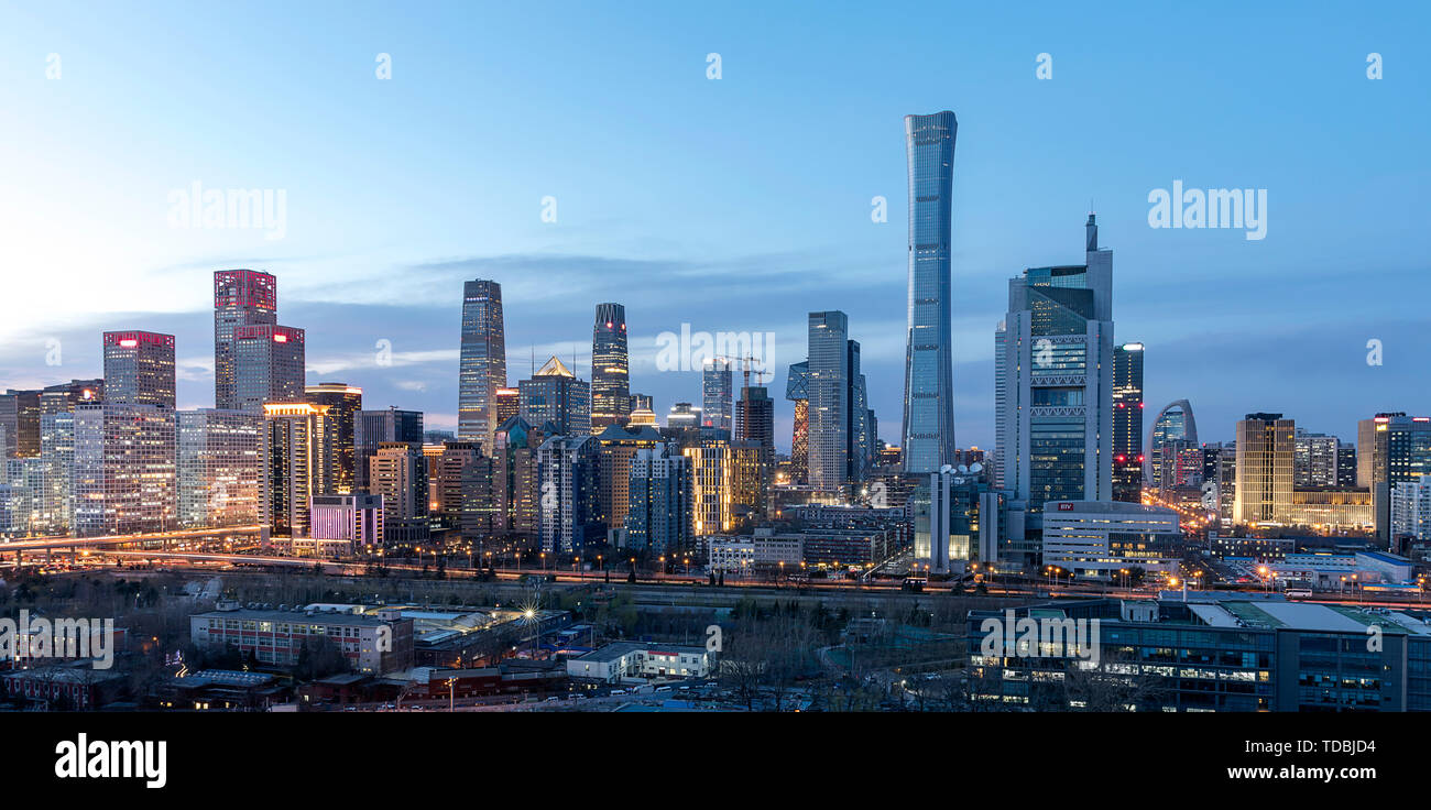 Night view of China Zun Building, International Trade and Business ...
