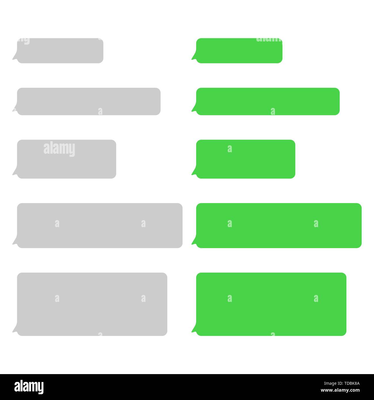 Chat bubble messages in phone. Vector eps10 Stock Vector